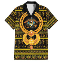 Egyptian God of The Sun Eye of Ra Family Matching Off The Shoulder Long Sleeve Dress and Hawaiian Shirt - Wonder Print Shop