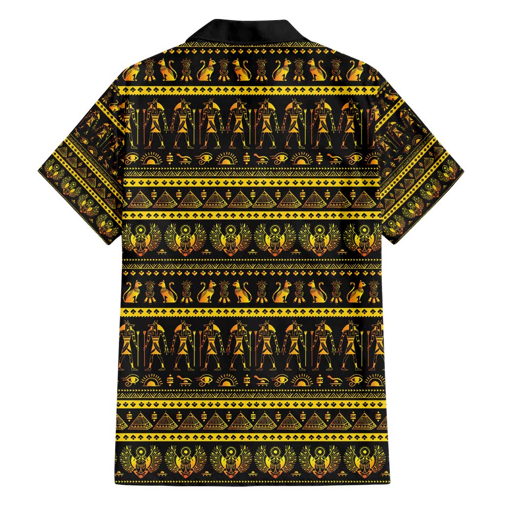 Egyptian God of The Sun Eye of Ra Family Matching Short Sleeve Bodycon Dress and Hawaiian Shirt - Wonder Print Shop