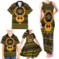 Egyptian God of The Sun Eye of Ra Family Matching Tank Maxi Dress and Hawaiian Shirt - Wonder Print Shop