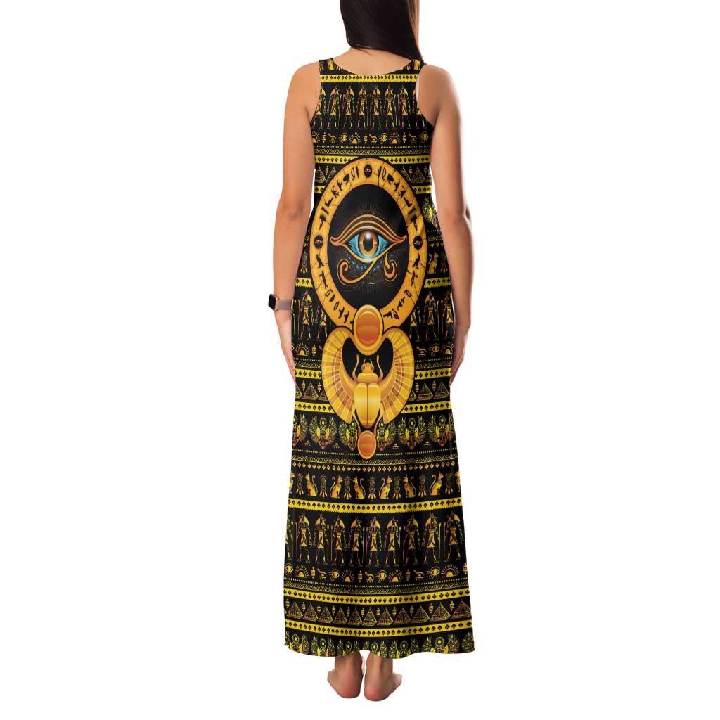 Egyptian God of The Sun Eye of Ra Family Matching Tank Maxi Dress and Hawaiian Shirt - Wonder Print Shop