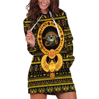 Egyptian God of The Sun Eye of Ra Hoodie Dress - Wonder Print Shop