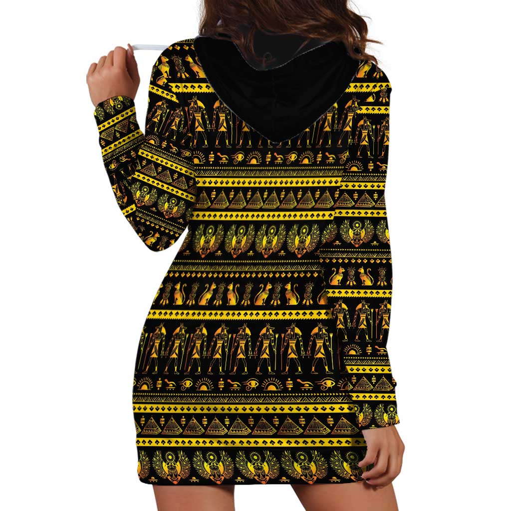 Egyptian God of The Sun Eye of Ra Hoodie Dress - Wonder Print Shop