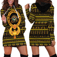 Egyptian God of The Sun Eye of Ra Hoodie Dress - Wonder Print Shop
