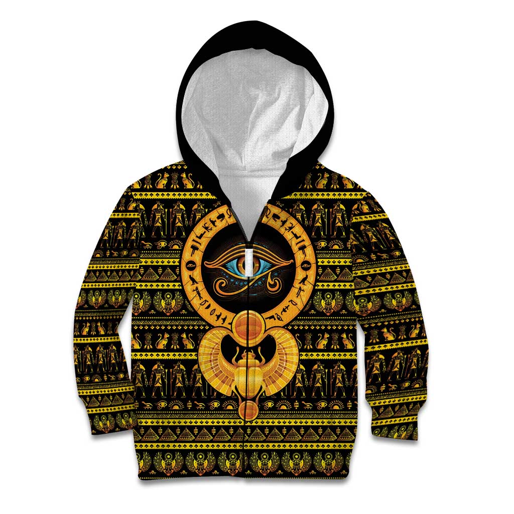 Egyptian God of The Sun Eye of Ra Kid Hoodie - Wonder Print Shop