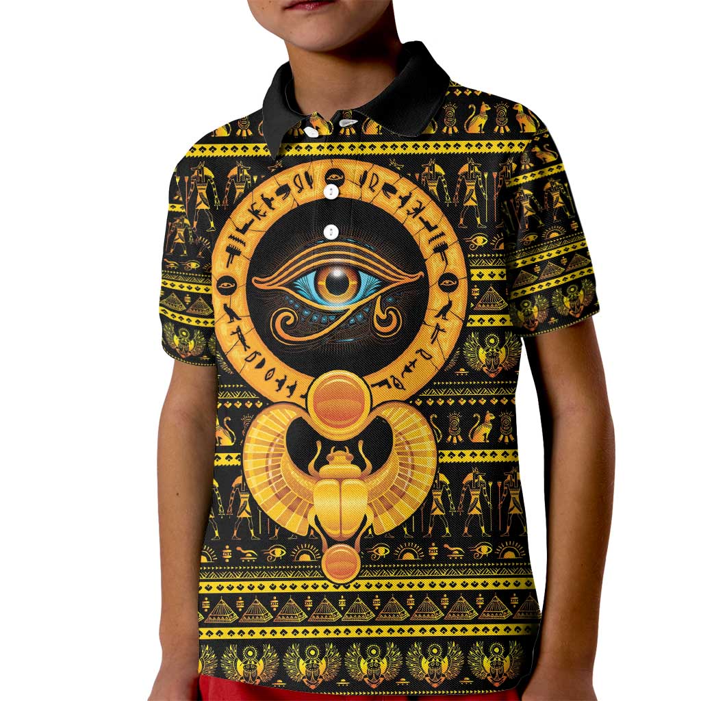 Egyptian God of The Sun Eye of Ra Kid Polo Shirt - Wonder Print Shop