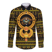 Egyptian God of The Sun Eye of Ra Long Sleeve Button Shirt - Wonder Print Shop