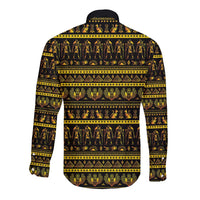 Egyptian God of The Sun Eye of Ra Long Sleeve Button Shirt - Wonder Print Shop
