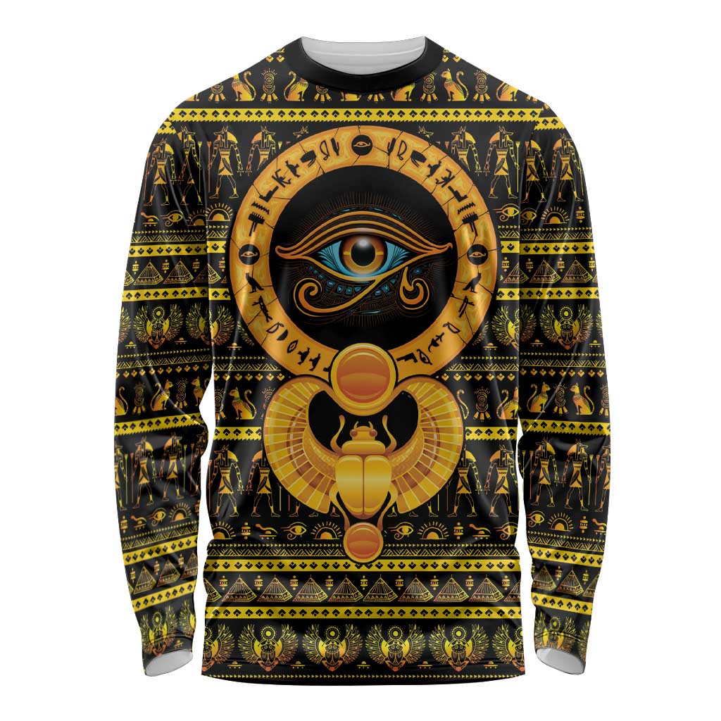 Egyptian God of The Sun Eye of Ra Long Sleeve Shirt - Wonder Print Shop