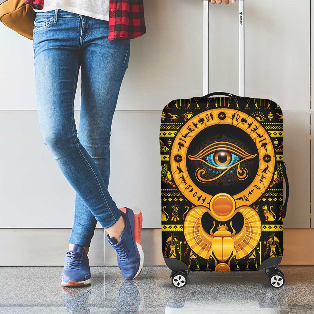 Egyptian God of The Sun Eye of Ra Luggage Cover - Wonder Print Shop