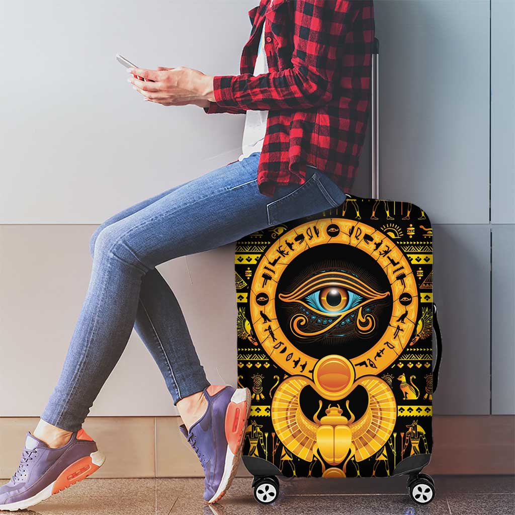 Egyptian God of The Sun Eye of Ra Luggage Cover - Wonder Print Shop