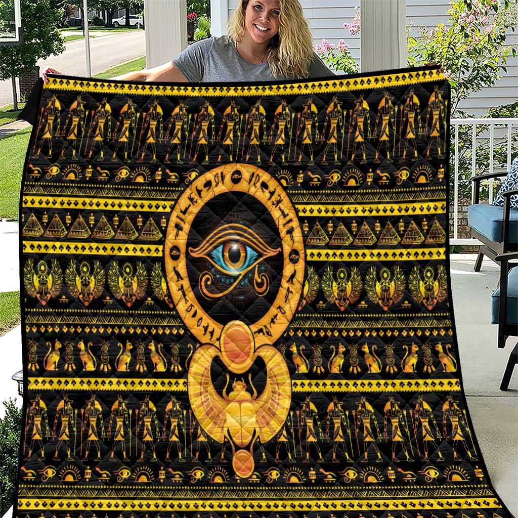 Egyptian God of The Sun Eye of Ra Quilt - Wonder Print Shop