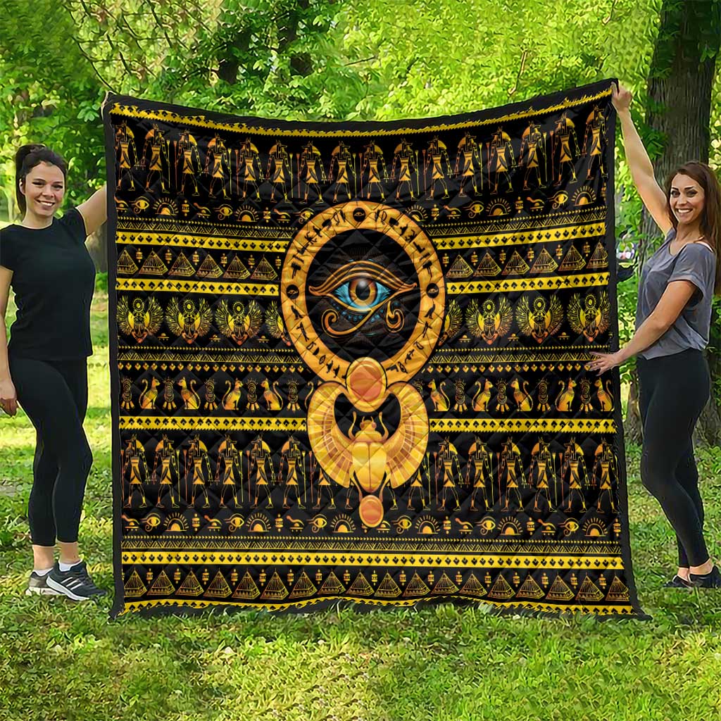 Egyptian God of The Sun Eye of Ra Quilt - Wonder Print Shop