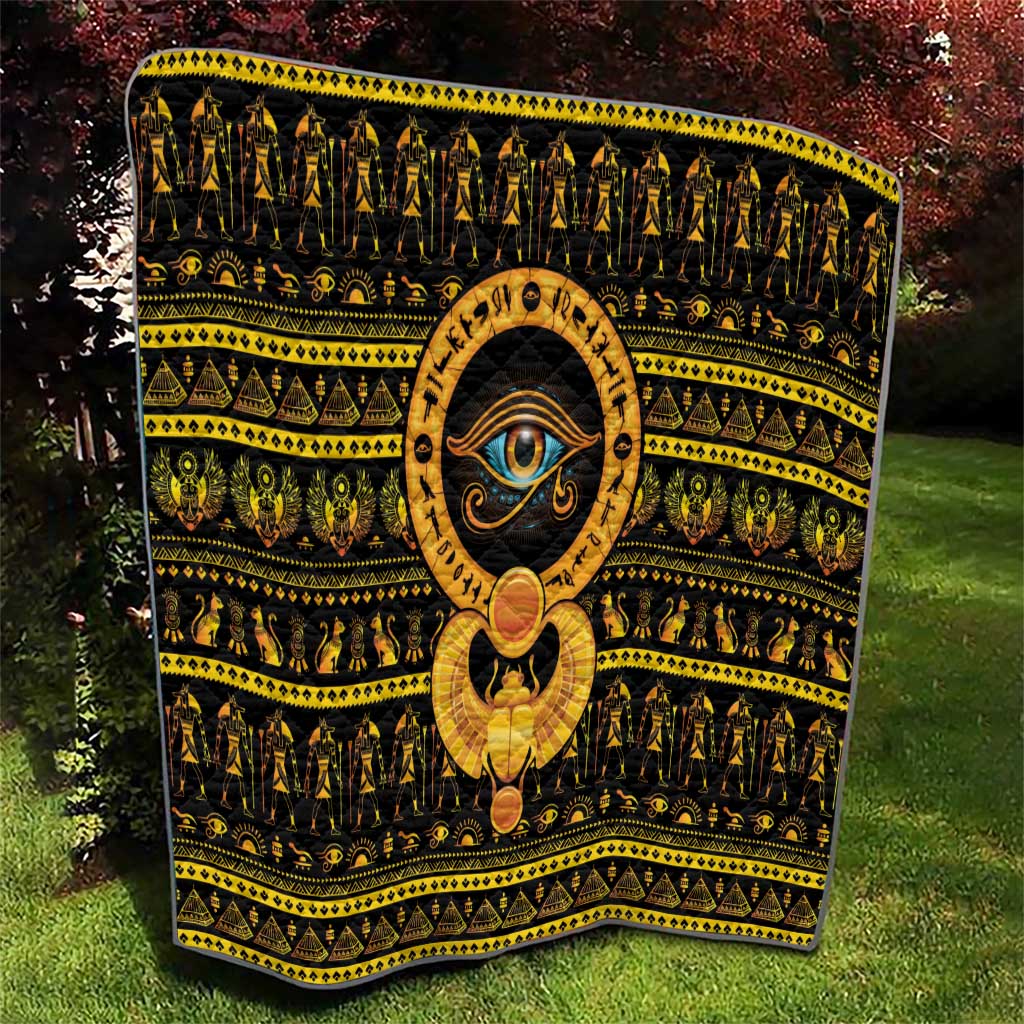 Egyptian God of The Sun Eye of Ra Quilt - Wonder Print Shop