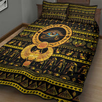 Egyptian God of The Sun Eye of Ra Quilt Bed Set - Wonder Print Shop