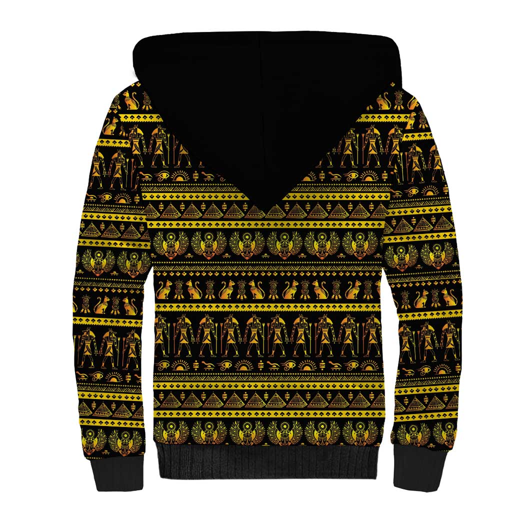 Egyptian God of The Sun Eye of Ra Sherpa Hoodie - Wonder Print Shop