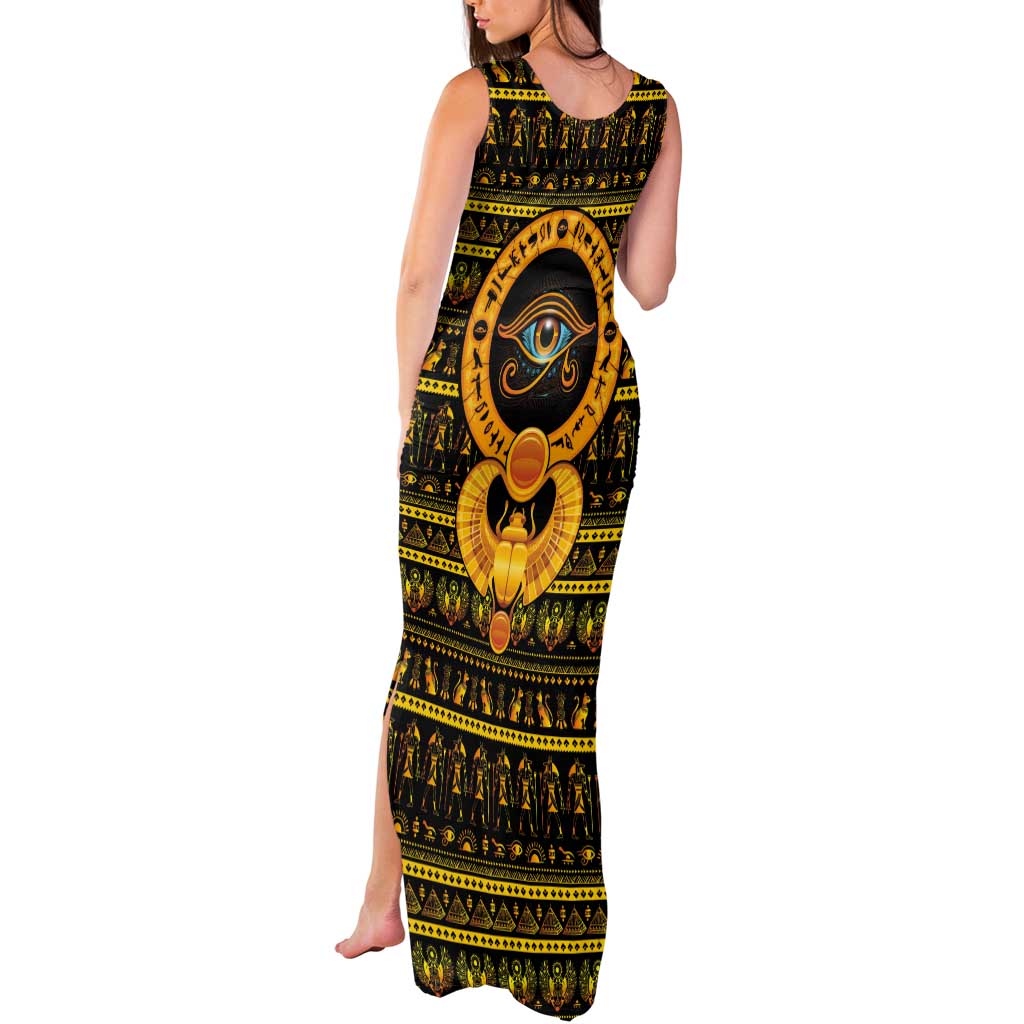 Egyptian God of The Sun Eye of Ra Tank Maxi Dress - Wonder Print Shop