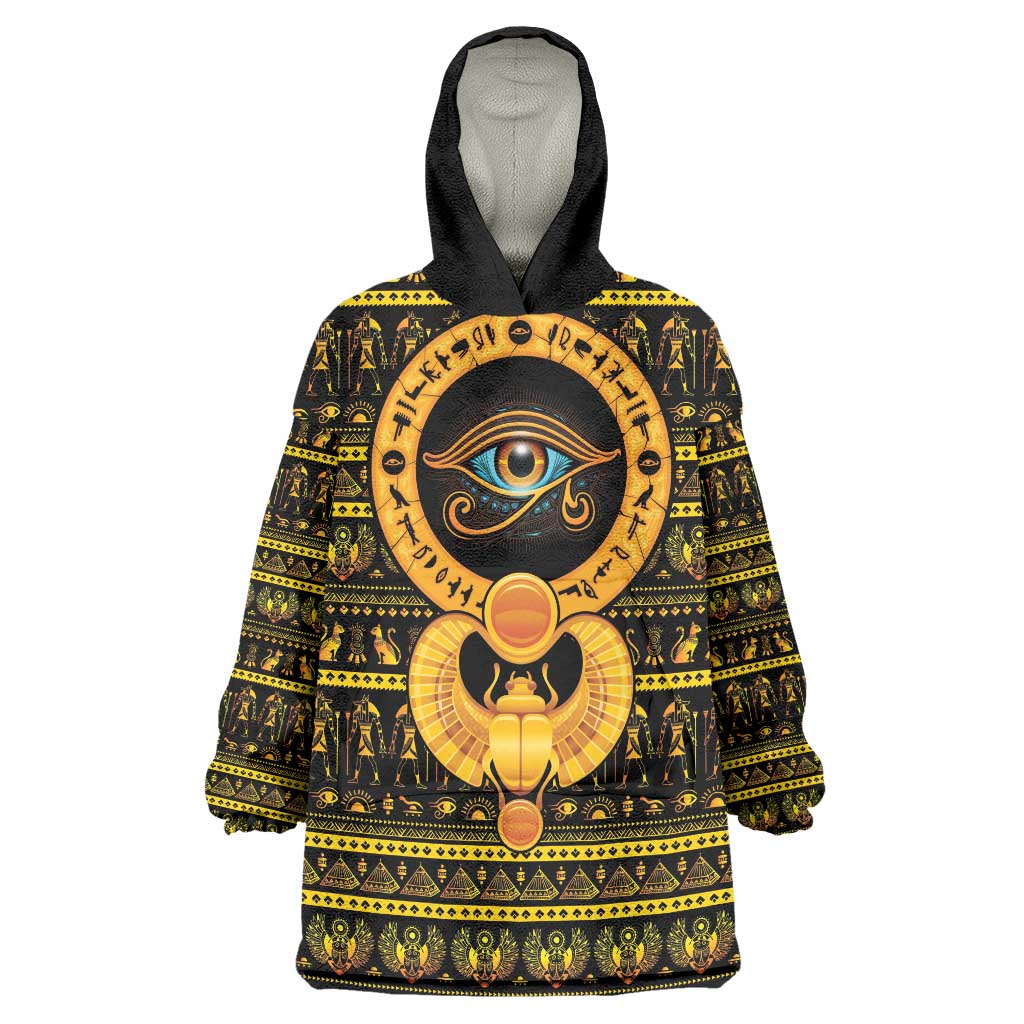 Egyptian God of The Sun Eye of Ra Wearable Blanket Hoodie - Wonder Print Shop