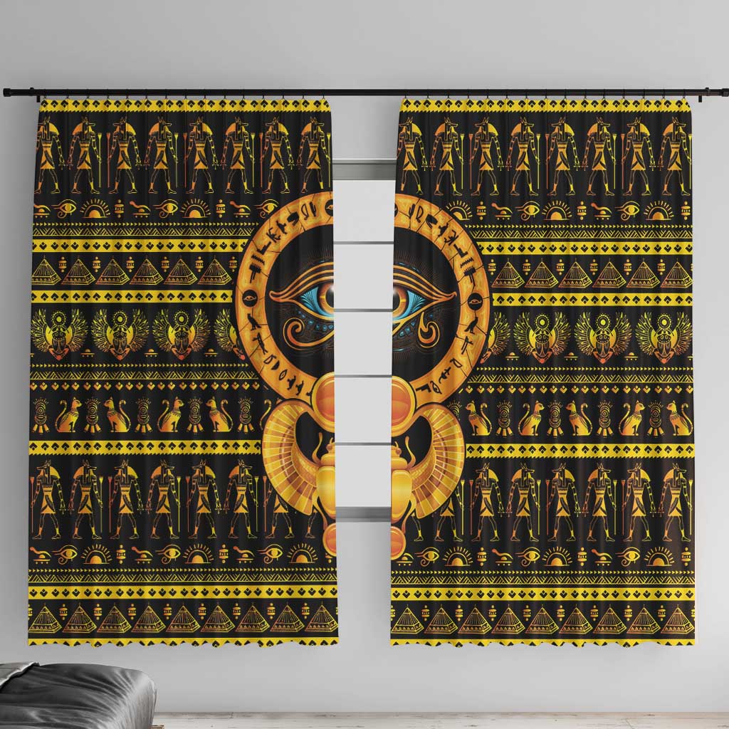 Egyptian God of The Sun Eye of Ra Window Curtain - Wonder Print Shop