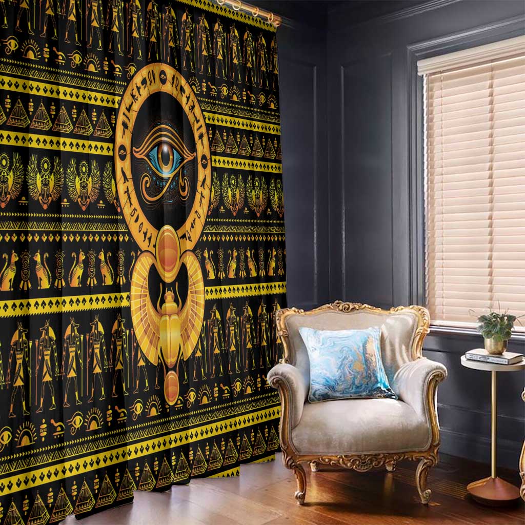 Egyptian God of The Sun Eye of Ra Window Curtain - Wonder Print Shop