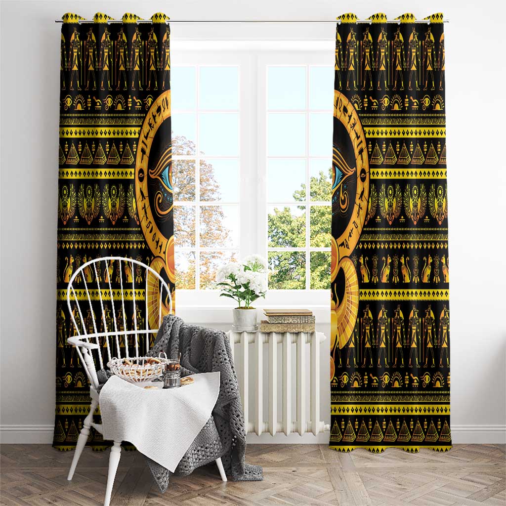 Egyptian God of The Sun Eye of Ra Window Curtain - Wonder Print Shop