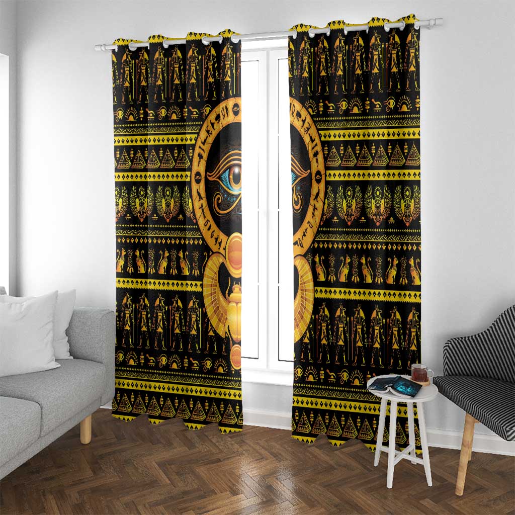 Egyptian God of The Sun Eye of Ra Window Curtain - Wonder Print Shop
