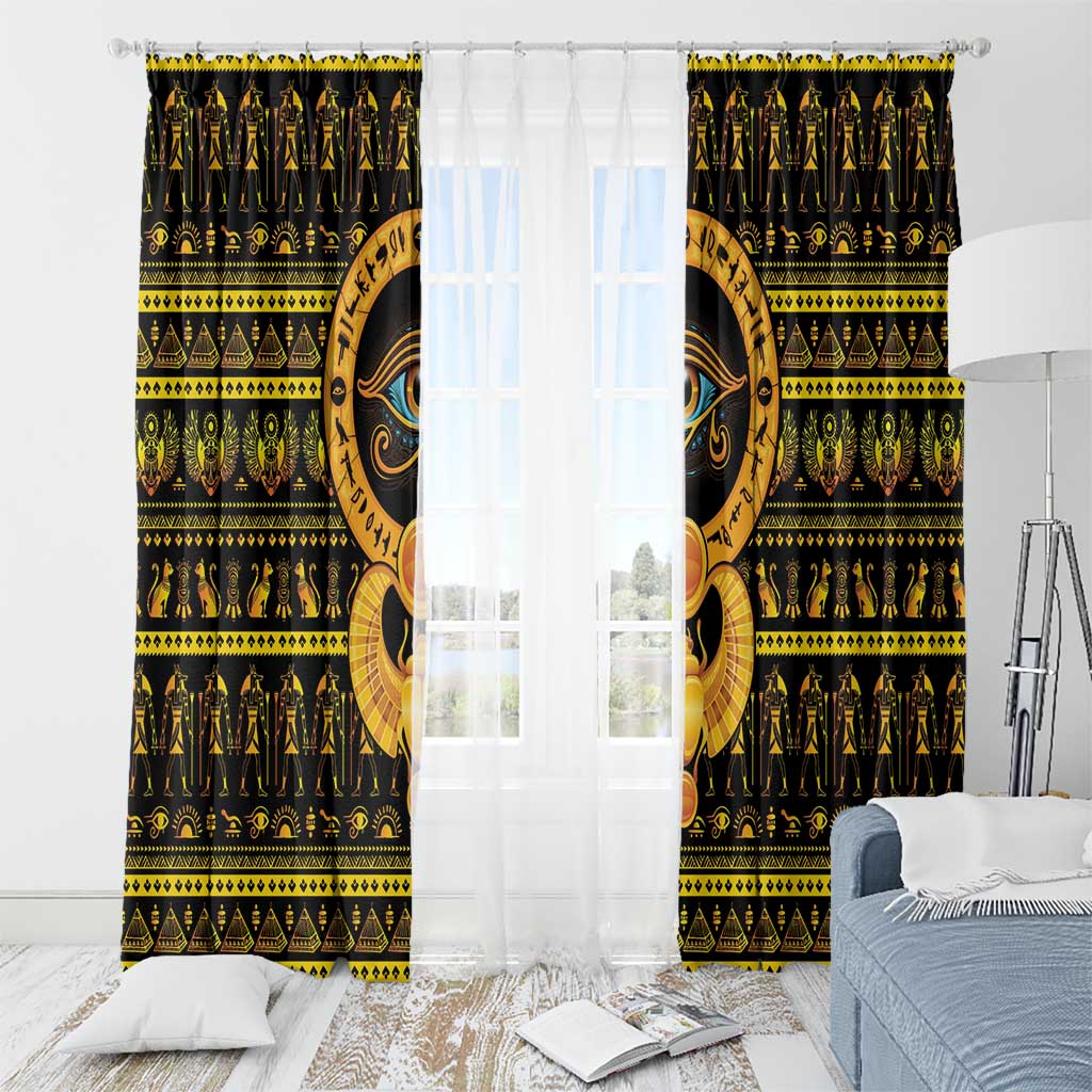 Egyptian God of The Sun Eye of Ra Window Curtain - Wonder Print Shop