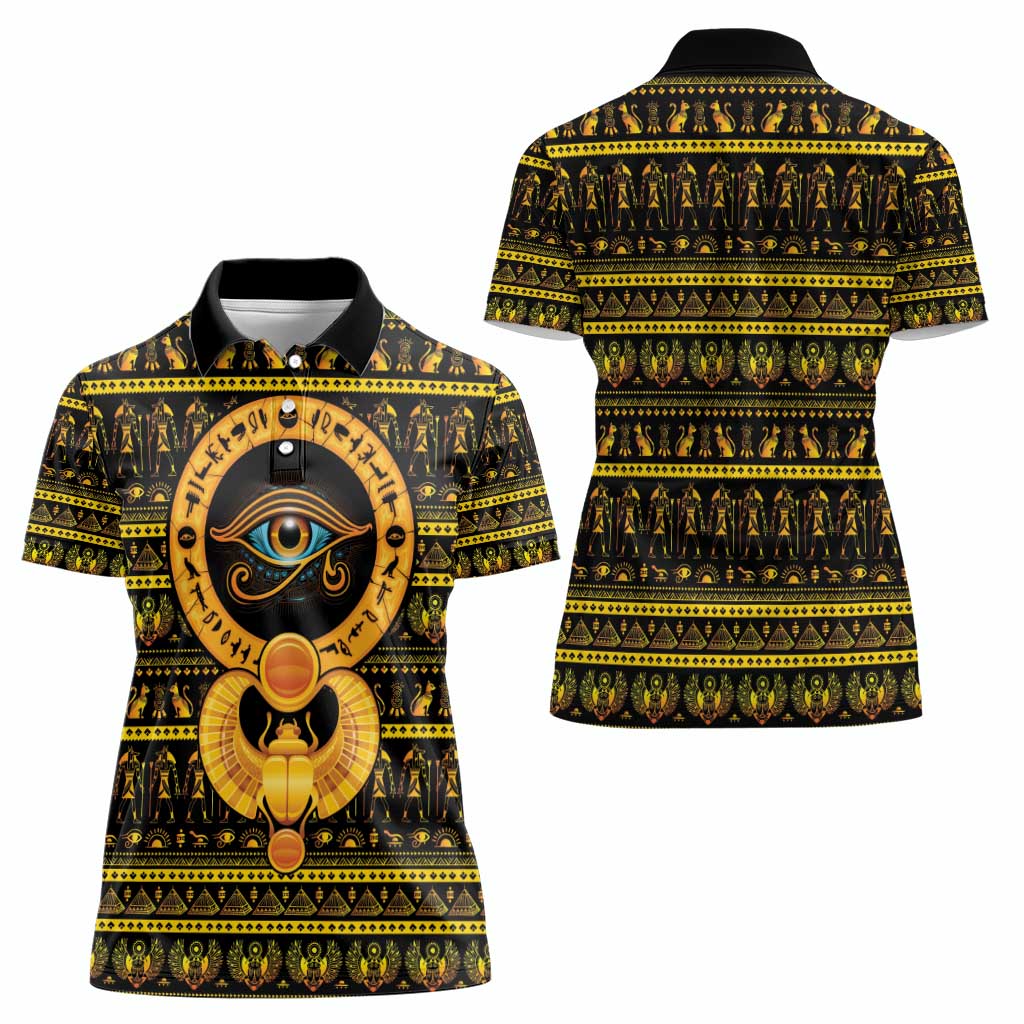 Egyptian God of The Sun Eye of Ra Women Polo Shirt - Wonder Print Shop