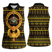 Egyptian God of The Sun Eye of Ra Women Sleeveless Polo Shirt - Wonder Print Shop