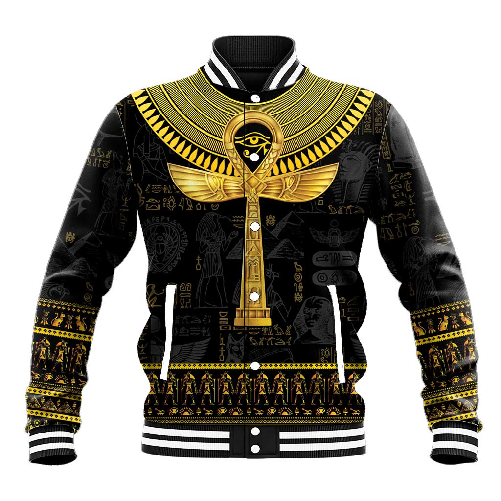 The Ankh Egyptian Hieroglyphs Baseball Jacket LT9 - Wonder Print Shop