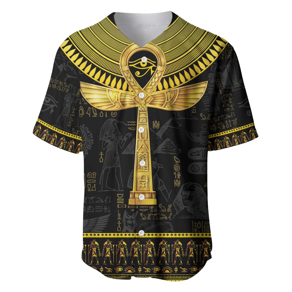 The Ankh Egyptian Hieroglyphs Baseball Jersey LT9 - Wonder Print Shop