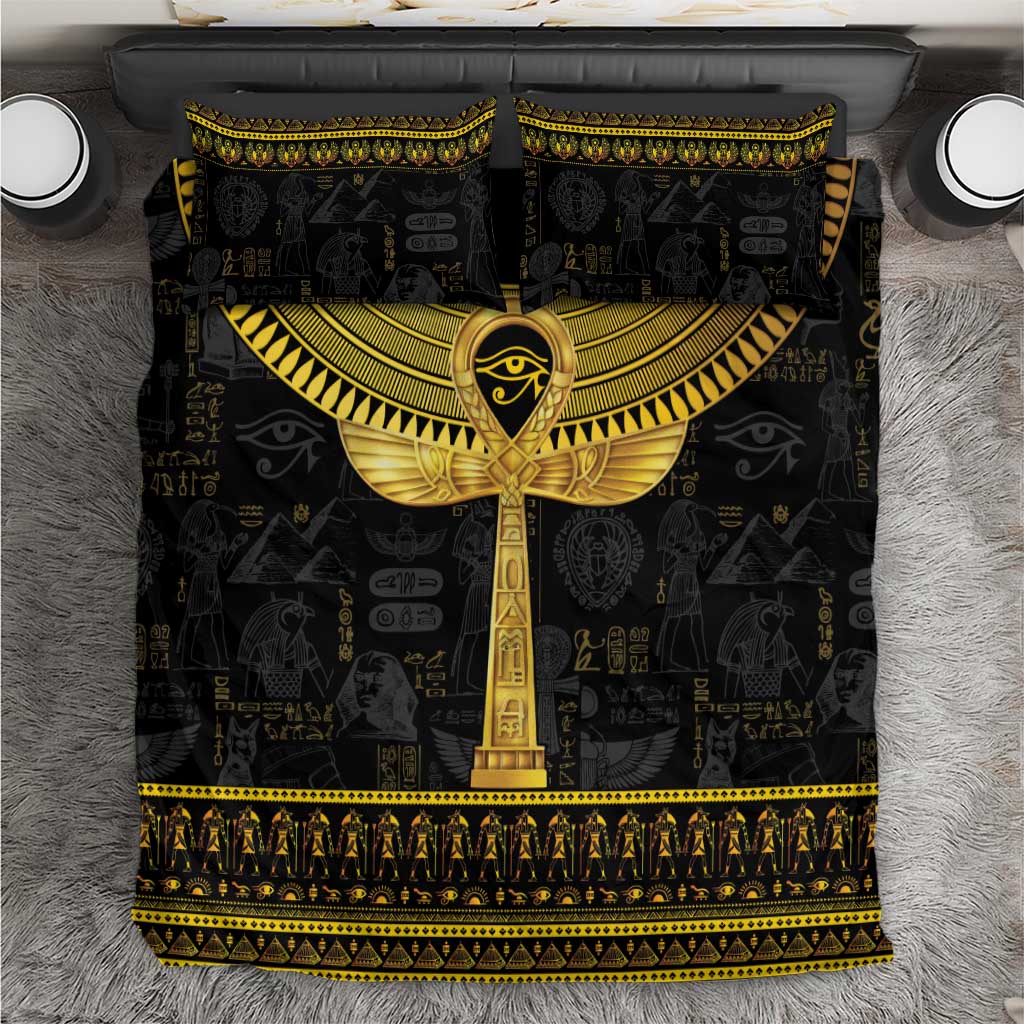 The Ankh Egyptian Hieroglyphs Bedding Set LT9 - Wonder Print Shop