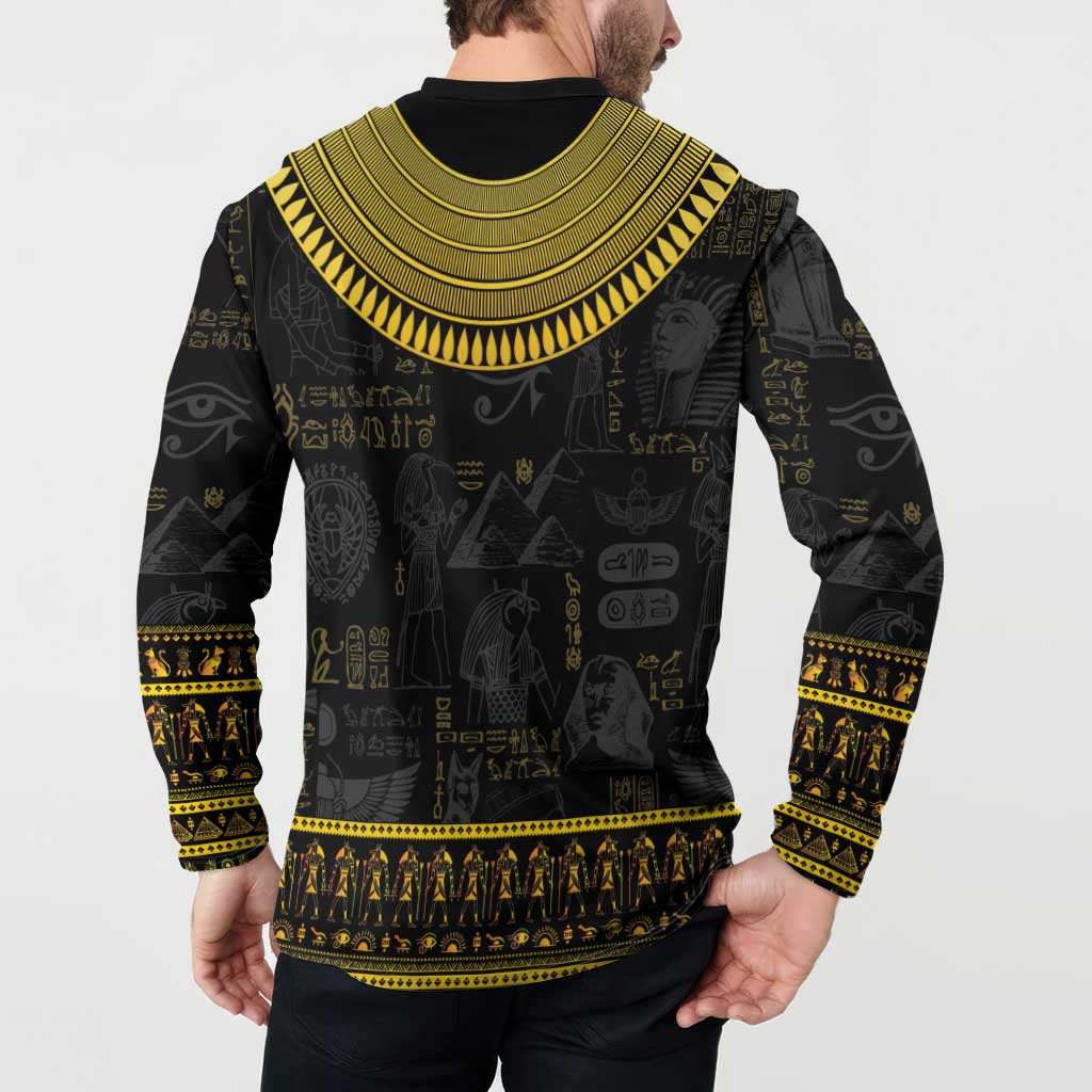 The Ankh Egyptian Hieroglyphs Button Sweatshirt LT9 - Wonder Print Shop