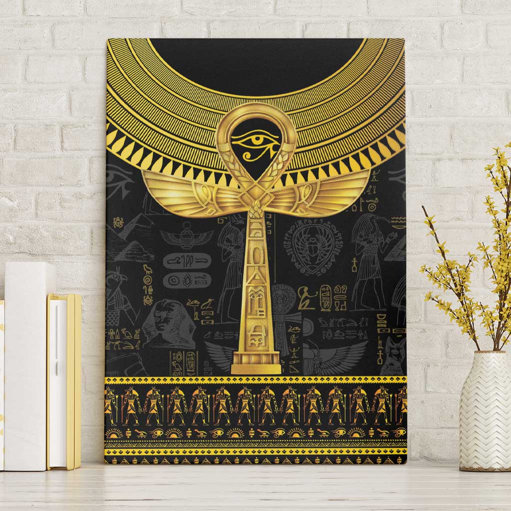 The Ankh Egyptian Hieroglyphs Canvas Wall Art LT9 - Wonder Print Shop