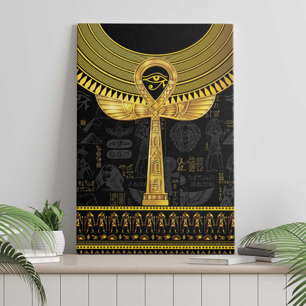 The Ankh Egyptian Hieroglyphs Canvas Wall Art LT9 - Wonder Print Shop