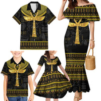 The Ankh Egyptian Hieroglyphs Family Matching Mermaid Dress and Hawaiian Shirt LT9 - Wonder Print Shop