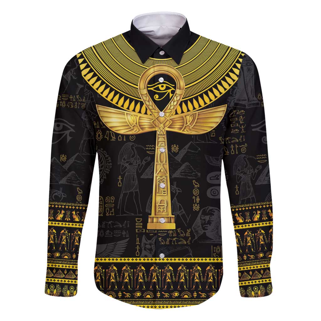 The Ankh Egyptian Hieroglyphs Family Matching Puletasi and Hawaiian Shirt - Wonder Print Shop