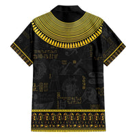 The Ankh Egyptian Hieroglyphs Family Matching Short Sleeve Bodycon Dress and Hawaiian Shirt - Wonder Print Shop