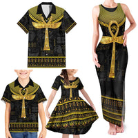 The Ankh Egyptian Hieroglyphs Family Matching Tank Maxi Dress and Hawaiian Shirt - Wonder Print Shop