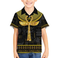 The Ankh Egyptian Hieroglyphs Family Matching Tank Maxi Dress and Hawaiian Shirt - Wonder Print Shop