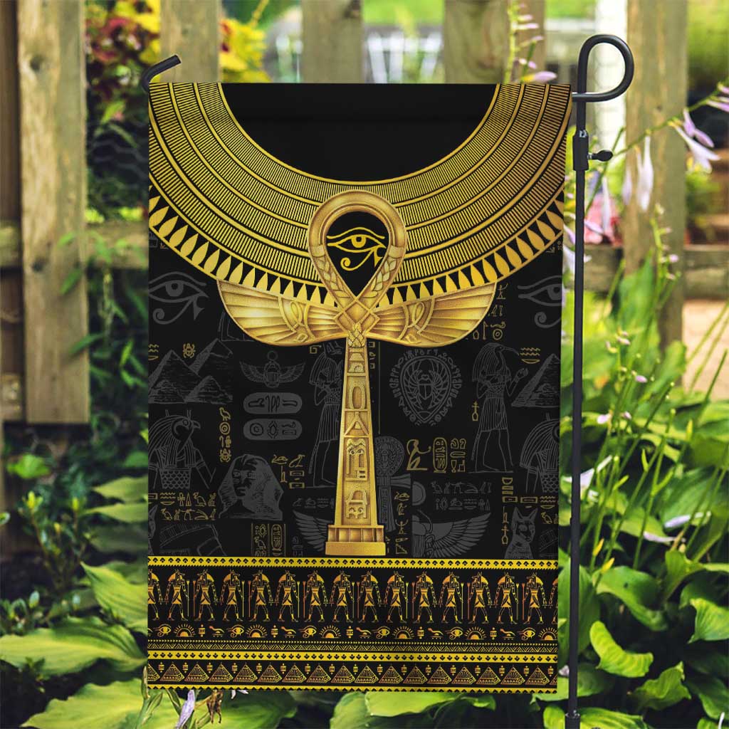 The Ankh Egyptian Hieroglyphs Garden Flag - Wonder Print Shop