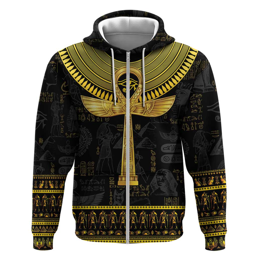 The Ankh Egyptian Hieroglyphs Hoodie - Wonder Print Shop
