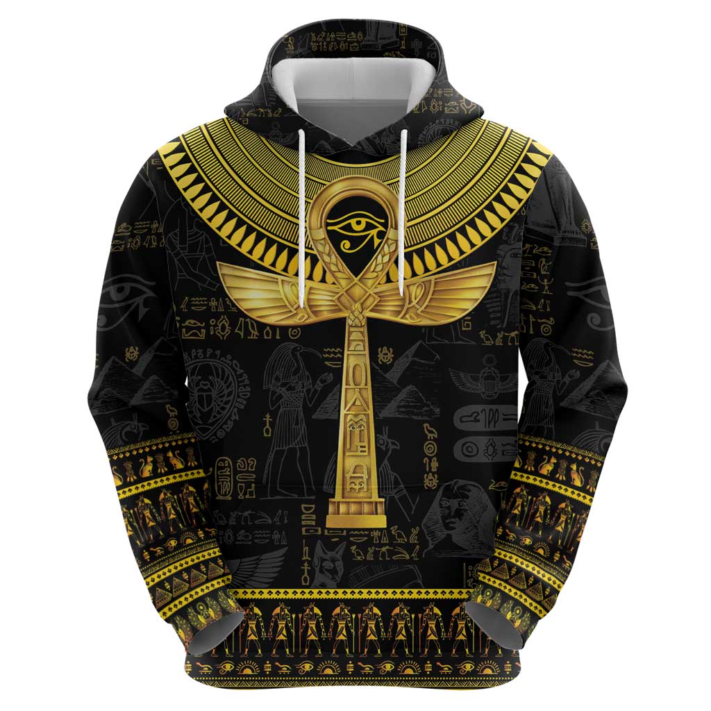 The Ankh Egyptian Hieroglyphs Hoodie - Wonder Print Shop
