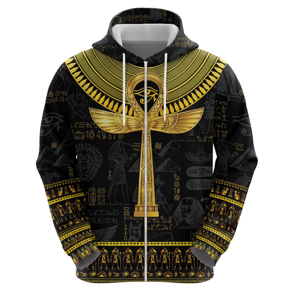 The Ankh Egyptian Hieroglyphs Hoodie - Wonder Print Shop