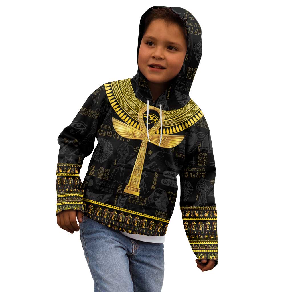 The Ankh Egyptian Hieroglyphs Kid Hoodie - Wonder Print Shop