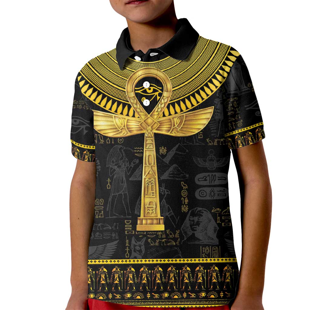 The Ankh Egyptian Hieroglyphs Kid Polo Shirt - Wonder Print Shop