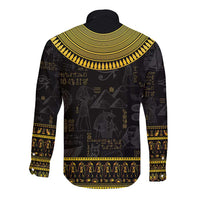 The Ankh Egyptian Hieroglyphs Long Sleeve Button Shirt - Wonder Print Shop