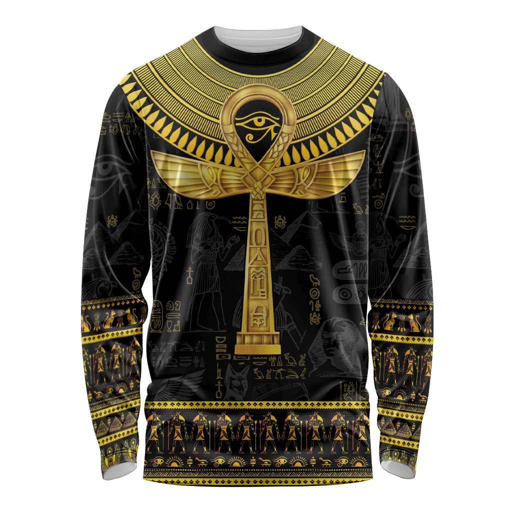 The Ankh Egyptian Hieroglyphs Long Sleeve Shirt - Wonder Print Shop