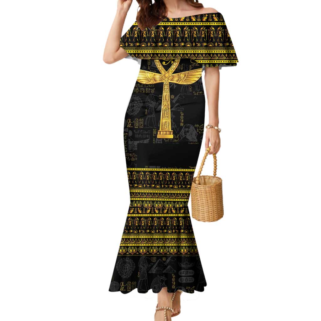 The Ankh Egyptian Hieroglyphs Mermaid Dress - Wonder Print Shop