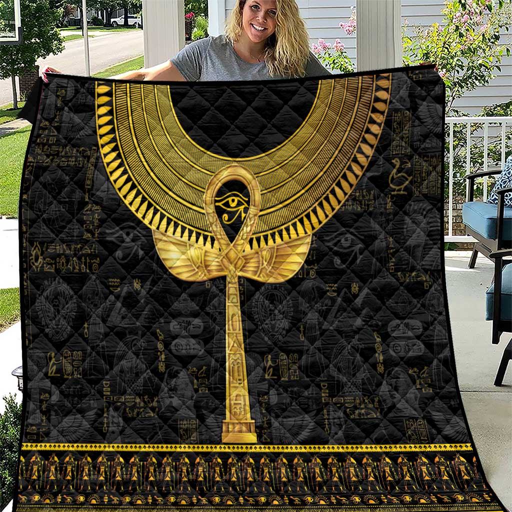 The Ankh Egyptian Hieroglyphs Quilt - Wonder Print Shop