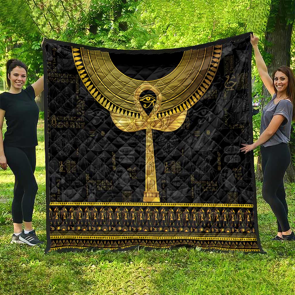 The Ankh Egyptian Hieroglyphs Quilt - Wonder Print Shop